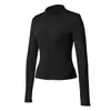 Chamarra de Yoga para Mujer, Estilo Corto que Ceñe la Cintura, Top Deportivo de Running de Secado Rápido para Otoño e Invierno, Cárdigan de Manga Larga, Top de Forro Polar para Fitness