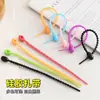 Bridas de nylon, bridas de silicona, accesorios para llaveros DIY, colgantes de caja sorpresa para bolsas, correas, cordones de datos, organizadores de cables