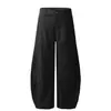 K325 Estilo Americano Retro Neutro Sensación de Alta Gama Botón de Metal Diseño de Pierna Ancha Holgados Pantalones Casuales Scimitar para Hombre