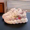 Tenis para niña, zapatos infantiles, nueva colección primavera/otoño 2026, zapatos casuales estilo princesa, tenis blancos versátiles