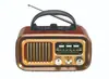 Cmik retro bluetooth solar multibanda inalámbrico carga de emergencia madera portátil pequeño altavoz radio