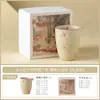 Xícara de Chá de Cerâmica Firestone Red Orchid Feita de Fábrica para Uso Doméstico, Bule de Chá de Alta Qualidade para Preparar Chá, Caneca de Chá Especial com Tampa Que Não Queima as Mãos
