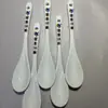 Pote de Temperos Colher Sal Colher de Cerâmica para Mexer Café Processamento Marca Personalizada Logo Cerâmica de Sobremesa Colher Pequena