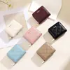 Cartera corta acolchada con cremallera para mujer, de moda transfronteriza, monedero independiente, tarjetero para billetes grandes, bolso de mano plateado