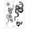 Flor Mamba Negra Marca Mágica Morte Ladrão Cobra Adesivo de Tatuagem Animal Totem Transfronteiriço Ponto Adesivo de Tatuagem de Cobra Atacado