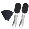 Lima de acero inoxidable para pies, exfoliante para pies, dispositivo de pedicura para pieles secas, piedra de afilar para pies, cepillo para pies, exfoliante para pies
