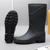 Zapatos de agua gruesos de tubo largo para hombre para pesca al por mayor impermeables antideslizantes sitio de construcción tubo alto protección laboral zapatos para lluvia hombre