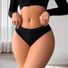 Fornecimento transfronteiriço de calcinhas confortáveis femininas de cintura baixa multitaamanho com estampa de bolinhas brancas fabricantes de lingerie feminina atacado