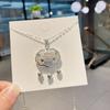 Collar con cerradura de seguridad de nuevo estilo para mujer, colgante ligero de lujo con nicho hueco para bebé, de larga duración, chapado en plata, para regalo de cumpleaños de amigos.