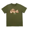 Versão Correta da Camiseta Pronta Redonda de Manga Curta Solta Palm Palm Angels Estampa de Letras Splash Transfronteiriça