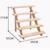 Estante de Exhibición de Escalera de Madera Maciza Hecho a Mano, Joyería, Estante de Exhibición para Puesto de Transmisión en Vivo, Estante de Almacenamiento de Juguetes de Caja Ciega Multicapa