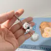 Bolinha de Pelo J85 Saudações Xiao Mao Pingente de Bolinha de Pelo Contas Coração de Menina Doce Corrente para Celular Pingente de Desenho Animado de Gato