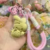 Concha de Água Ouro Puro 999 Estilo Melodia de Morango Pingente Kt Corrente de Celular Chaveiro Bolsa Corrente de Celular Ornamento Fofo