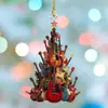 Pendente acrílico de árvore de Natal para guitarra Amazon transfronteiriça Decorações de Natal pingente plano para carro