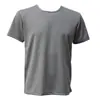 Camiseta de secado rápido en stock para correr al aire libre en maratón, camiseta promocional lisa de manga corta y cuello redondo, camiseta cultural con logo