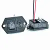 Interruptor basculante negro, enchufe dos en uno CC de dos pines y dos posiciones, conector hembra Tipo-C con cable, 2P certificado CE