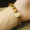 Pulsera de cuentas de barril de sándalo verde, caja de madera de boj, accesorios de loto, cuentas de juego literario para mujer, cuentas de rosario, joyería al por mayor