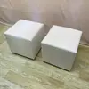 Bancos Cuadrados Blancos y Negros para Exposiciones, Bancos con Forma de Tostada, Bancos de Cuero Suave, Bancos para Cambiarse los Zapatos, Adecuados para Eventos de Bodas, Disponibles para Pedidos al por Mayor
