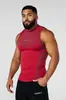 Chaleco sin mangas deportivo para correr y fitness estilo americano nuevo, con estampado, transpirable, a la moda, ajustado, top moderno para hombre