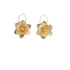 Moda Retrô Europeia e Americana Textura Flor Pingente Brincos Personalizados Brincos de Luxo Leve Joias de Alto Padrão Atacado Feminino