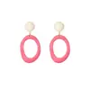 Aretes de Aro Geométricos Amarillos con Aguja de Plata Dopamina para Mujer, Estilo Nuevo Popular Único, Aretes de Alta Gama, Accesorios para Orejas Estilo Vacaciones
