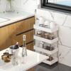 Estantería Móvil Portátil de Piso para Cocina Estantería de Almacenamiento Multicapa con Ruedas Baño Inodoro Estante de Plástico