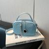 Bolso Caja con Borlas Estilo Tweed para Mujer 2025 Verano Nuevo Moda Casual Cadena Bandolera Hombro Bolso Cuadrado Pequeño