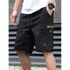 Shorts masculinos de verão tamanho europeu transfronteiriço, calças cargo multi-bolsos da moda, shorts de praia da moda estilo coreano