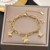 Pulsera Jin Huibai Color Oro 18k Europeo y Americano Acero de Titanio Libre de Níquel Simple para Mujer Combinación Perfecta Ins Moda Personalizada Joyería de Mano