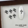 Venta Caliente Aleación Cruz Clavo Arte Decoraciones Punk Chica Picante Estilo Versátil Cruz Pistola Negro DIY Accesorios para Uñas