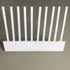 Soporte de papel de prueba de fragancia de aceite esencial, soporte de prueba de aroma blanco lechoso con 12 ranuras, soporte de exhibición de metal acrílico para prueba de fragancia