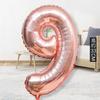 Decoração de Festa de Aniversário Balões de Filme de Alumínio Digitais de 16 polegadas Bebê Crianças Um Ano de Idade Aniversário de Adulto Balões Dourados de Folha de Alumínio