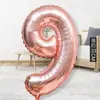 Decoração de Festa de Aniversário Balões de Alumínio Número de 16 polegadas Bebê Crianças Primeiro Aniversário Aniversário de Adulto Balões de Alumínio Dourados