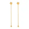 Moda Coreana Estilo Ins Nuevo Molinillo de Viento con Lazo Alambre para Oreja Femenino Lindo Cabeza de Mickey Joyería para Orejas de Acero de Titanio Dorado