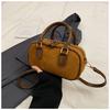 Estilo coreano Outono e inverno Novo Retro Fosco Versátil Um Ombro Cross-Body Pequena Bolsa Almofada Bolsa Boston Bolsa Feminina Trendy