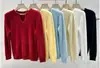 Suéter de Tricô Vermelho Estilo Coreano de Imitação de Visom para Mulheres, Novo Outono e Inverno Casual Fashionável Elegante Gola Redonda Top Vazado para Mulheres
