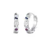 Aretes de Aro de Piedra Ópalo para Mujer, Pendientes de Diseño de Nicho, Nuevo Estilo Popular, Clavos de Oreja con Aguja de Plata, Clips para Orejas