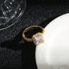 Anillo de circonita con incrustaciones cuadradas de estilo coreano para mujer, moderno y distintivo, diseño de nicho moderno, estilo frío, anillo de celebridad de Internet, pulsera.