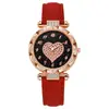 1 pieza-Estuche Circular en Forma de Corazón Reloj de Cuarzo: Casual y a la Moda La Elección Ideal para Estudiantes
