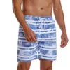 Comercio exterior Pantalones de playa de secado rápido para hombre a rayas estampado europeo y americano tela lavada bañadores transfronterizos talla grande shorts casuales