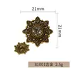 Botões Oitogonais Estrela Dourados Retrô Incrustados com Diamantes, Botões Decorativos de Casaco de Alta Qualidade, Acessórios de Vestuário de Luxo de Alta Qualidade