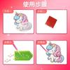 Nuevo Llavero Acrílico de Pintura de Diamantes DIY Hecho a Mano Transfronterizo Donut Unicornio Punto Diamante para Niños Colgante para Bolso