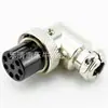 Soquete de Aviação Gx16 M16 Conector de 2/3/4/5/6/7/8/9 Pinos Adaptador de Conector Curvo