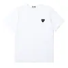 Camiseta de Marca Moderna Estilo Japonés Heyplay Corazón de Melocotón Unisex Cuello Redondo Algodón Puro Manga Corta Color Sólido Bordado Rojo Brillante Estilo Pareja