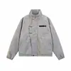Chaqueta de Cuero Gris Tie-Dye Estilo Chino de Comercio Exterior para Hombres y Mujeres, Marca Nacional de Moda Primavera, Chaqueta Guapa y de Gama Alta para el Hombro Derecho
