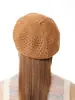 Exclusivo Transfronterizo 2025 Nuevo Boina para Mujer, Tejida de Lino Calada Transpirable Sombrero de Artista, Sombrero Ligero de Calabaza al por Mayor