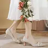 7888F-150 Zapatos de Boda de Tacón de Aguja con Lentejuelas y Brillo, Zapatos de Fiesta, Zapatos Versátiles de Lujo Ligero para el Viaje Diario de las Mujeres