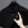 Transmisión en Vivo Más Vendido Alta Calidad para Hombre Cuello Camisero de Negocios Cómoda Color Sólido Manga Corta Camisa POLO Verano Camiseta de Cuello Camisero