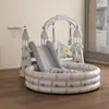 Juego de Columpios y Tobogán Infantil al por Mayor para Uso en Casa, Piscina de Bolas Oceánica para Interiores, Canasta de Baloncesto para Bebé, Porterías de Fútbol Juguetes