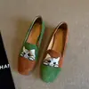 Gatito Bordado 2026 Primavera/Otoño Nuevos Mocasines Slip-On Estilo Coreano para Mujer, Zapatos Planos Casuales para Ir al Trabajo
